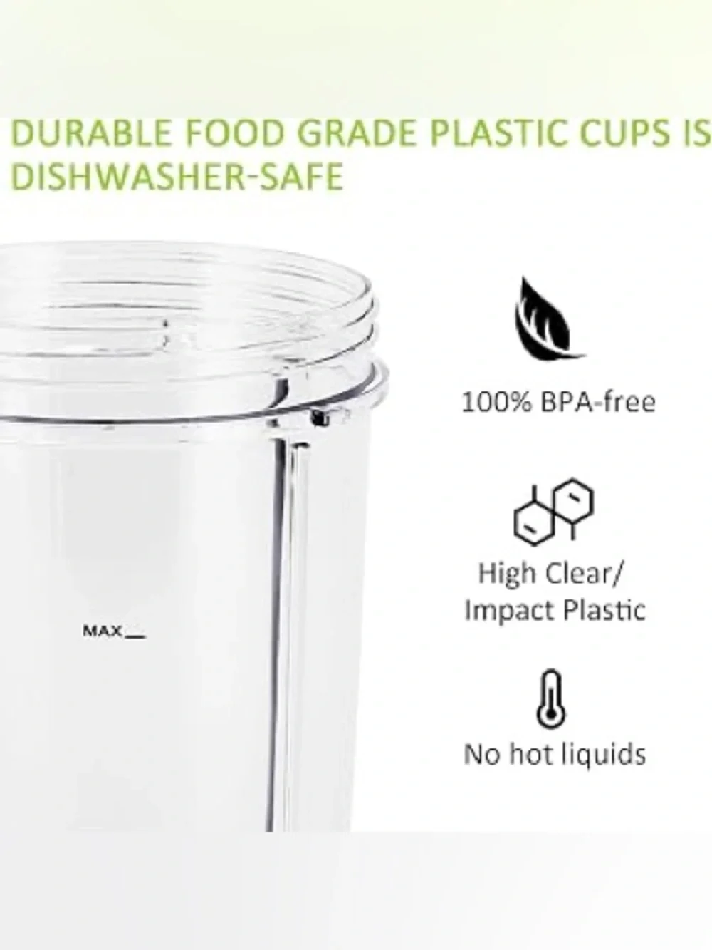 24 oz Blender Cups Compatible with NutriBullet Pro 900w/600w Series, 2 Pack TWO
